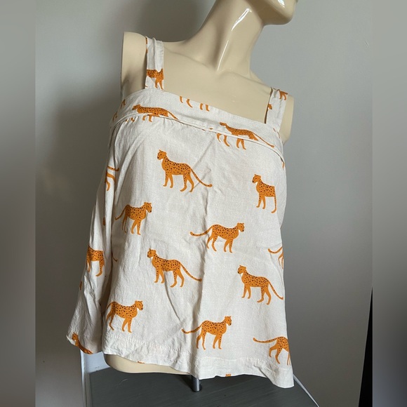Medium BOAH cheetah cat pattern summer tank top - Picture 2 of 16